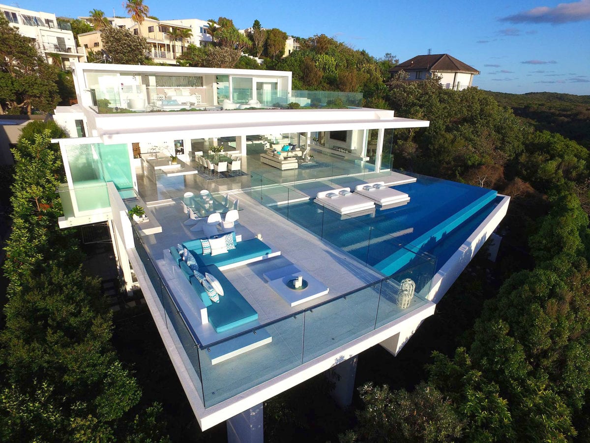 Aat Acrylics Ocean Side House With Large Swimming Pool